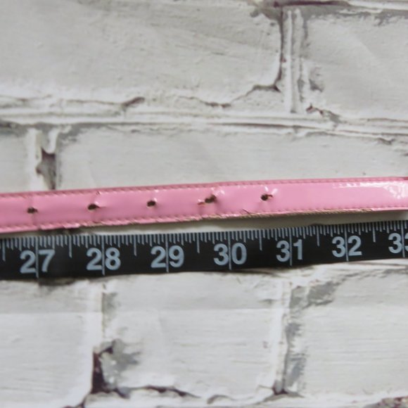 Vintage 1980s Pink Patent Leather Cowboy Belt - Picture 7 of 8